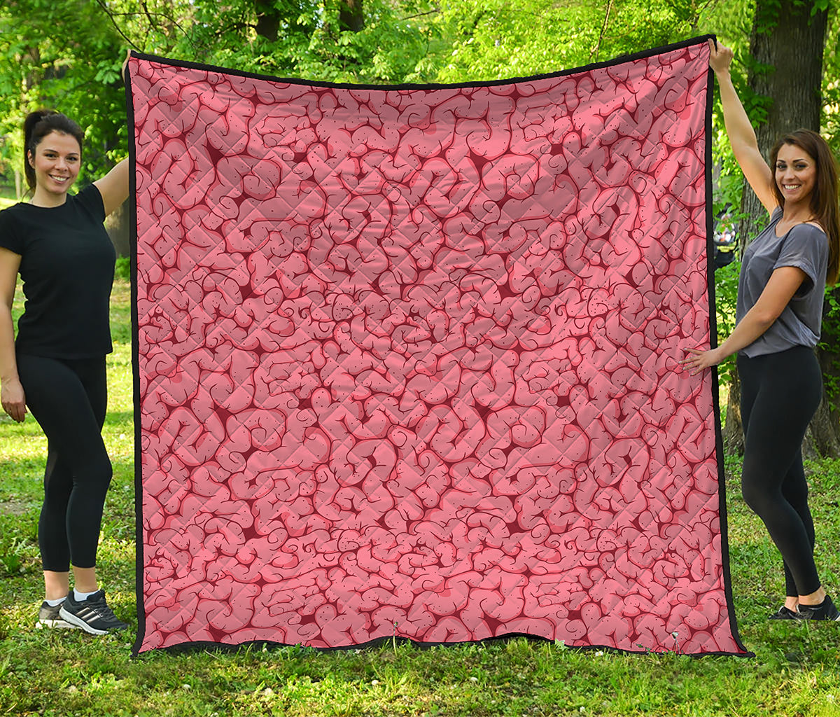 Zombie Brain Print Quilt