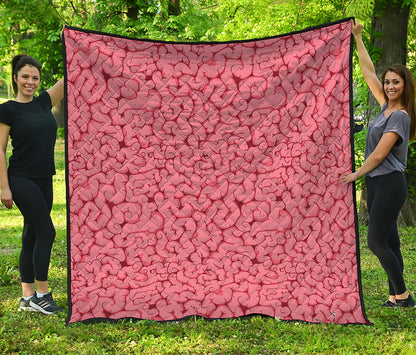 Zombie Brain Print Quilt