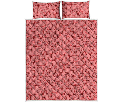 Zombie Brain Print Quilt Bed Set