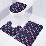 Zombie Eyeball Pattern Print 3 Piece Bath Mat Set
