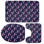 Zombie Eyeball Pattern Print 3 Piece Bath Mat Set