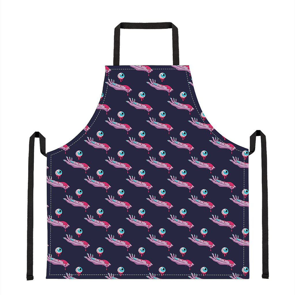 Zombie Eyeball Pattern Print Apron