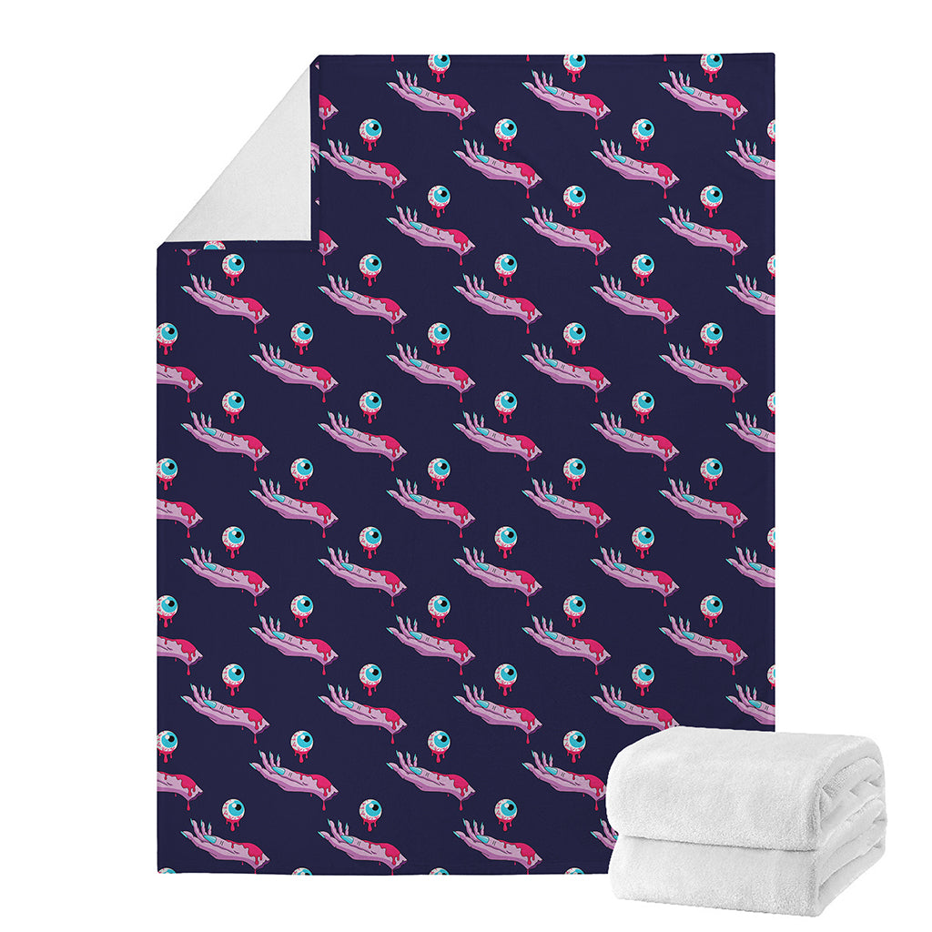 Zombie Eyeball Pattern Print Blanket