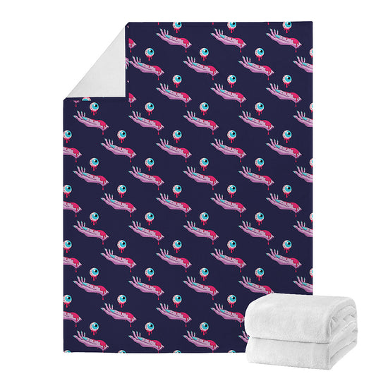 Zombie Eyeball Pattern Print Blanket