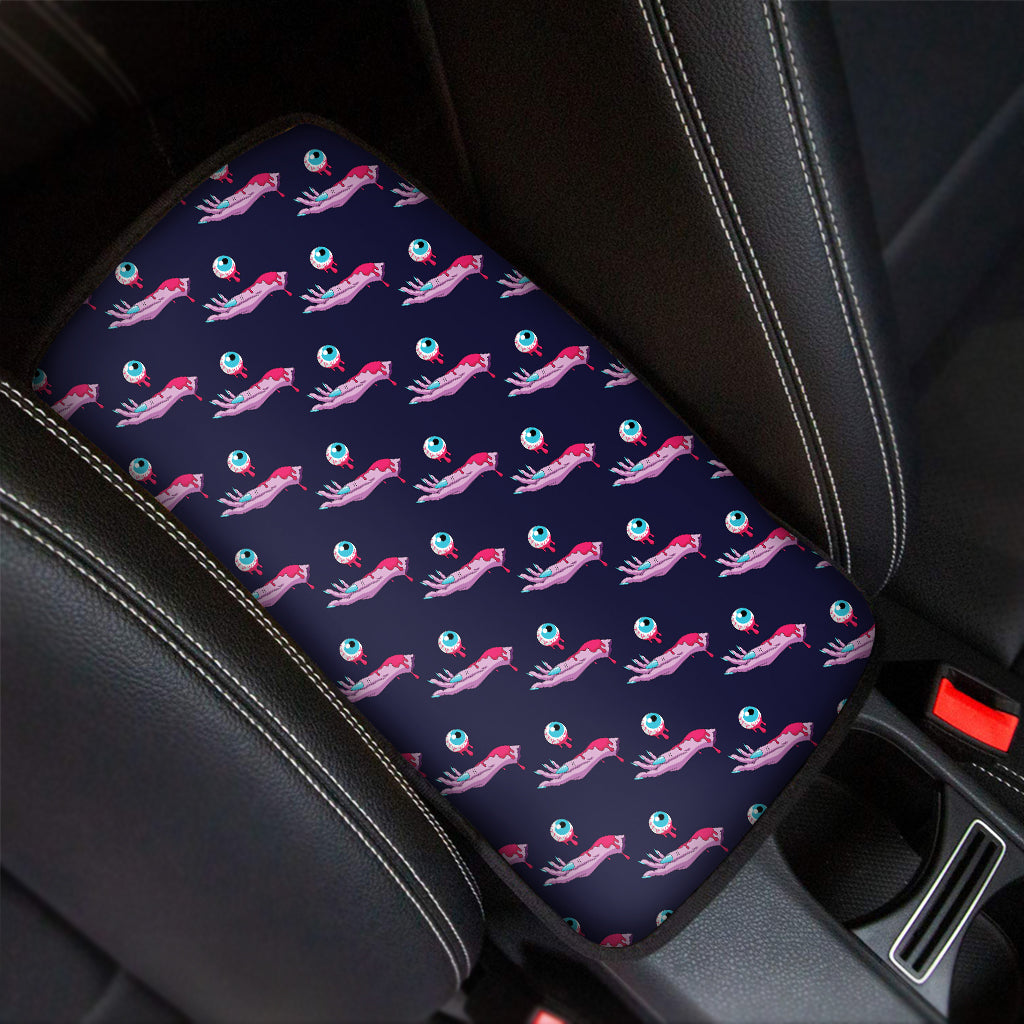 Zombie Eyeball Pattern Print Car Center Console Cover