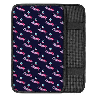 Zombie Eyeball Pattern Print Car Center Console Cover