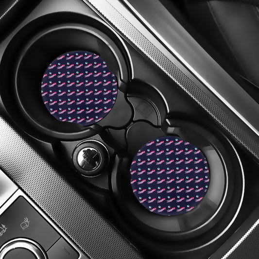 Zombie Eyeball Pattern Print Car Coasters