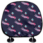 Zombie Eyeball Pattern Print Car Headrest Covers