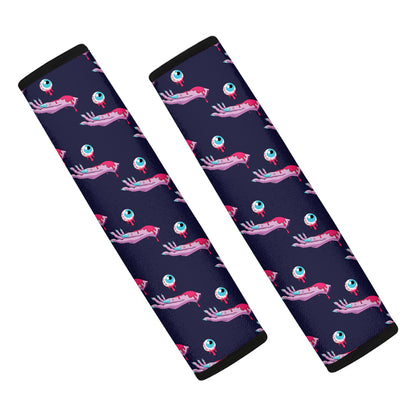 Zombie Eyeball Pattern Print Car Seat Belt Covers