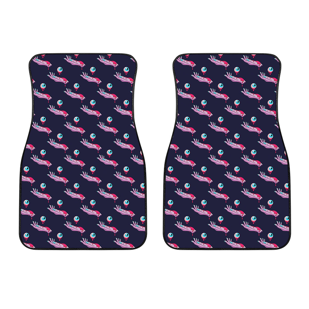 Zombie Eyeball Pattern Print Front Car Floor Mats