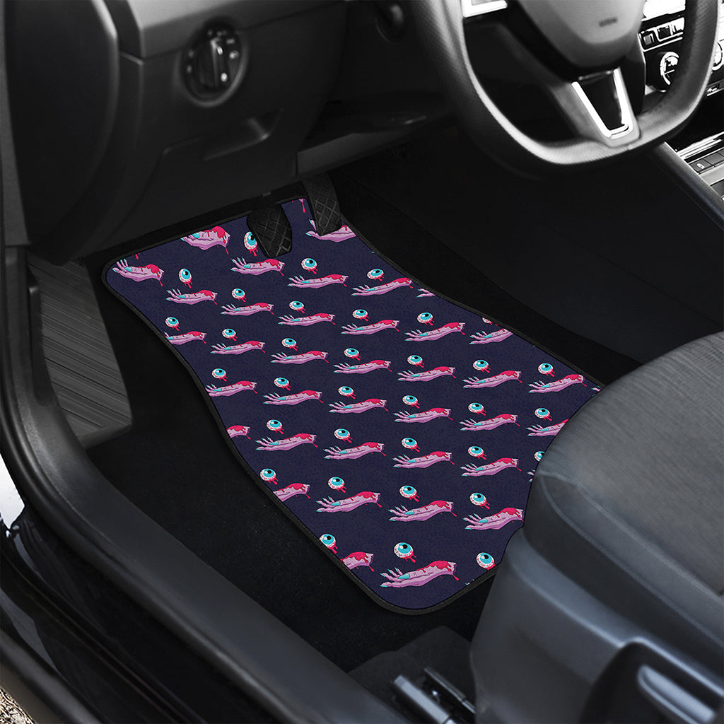 Zombie Eyeball Pattern Print Front Car Floor Mats