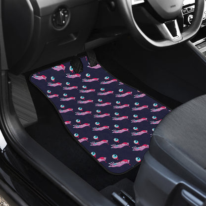 Zombie Eyeball Pattern Print Front Car Floor Mats