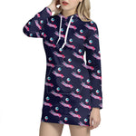 Zombie Eyeball Pattern Print Hoodie Dress