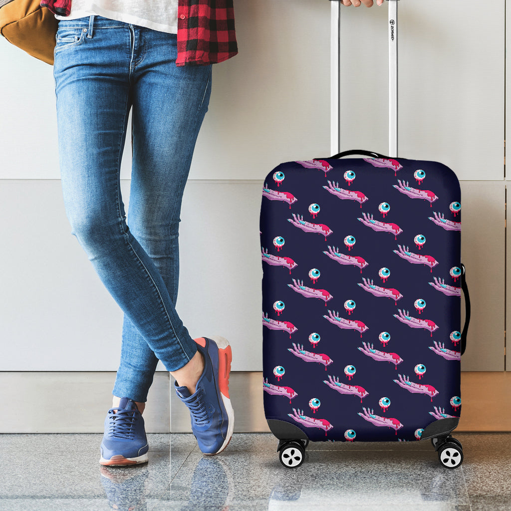 Zombie Eyeball Pattern Print Luggage Cover