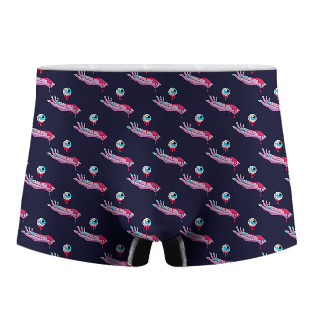 Zombie Eyeball Pattern Print Men's Boxer Briefs