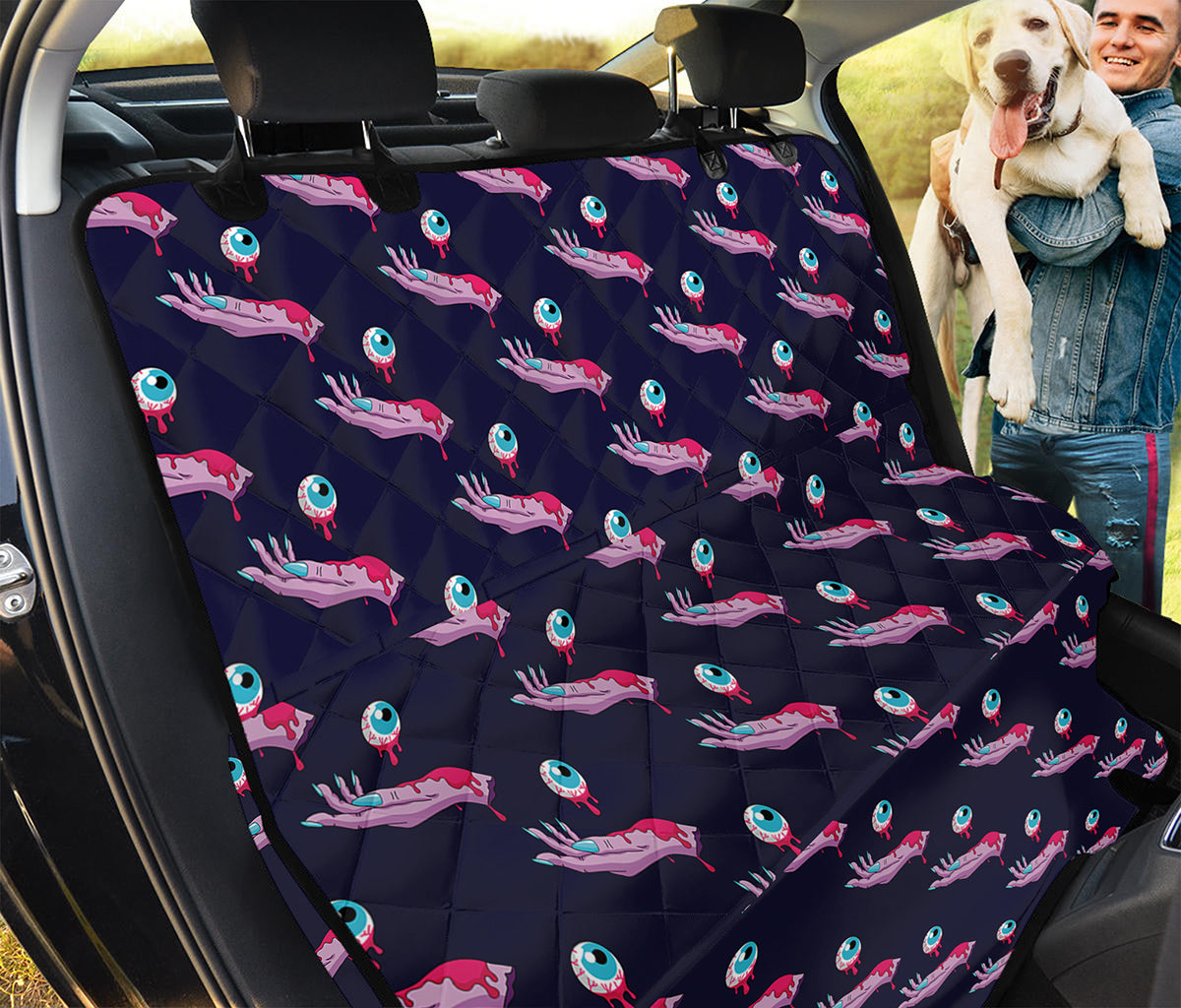 Zombie Eyeball Pattern Print Pet Car Back Seat Cover