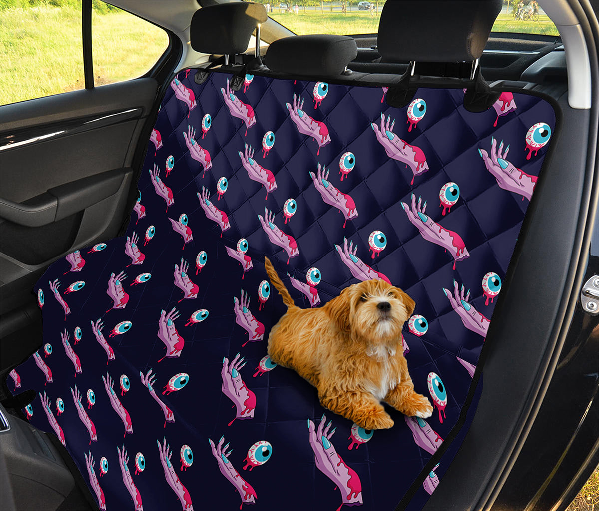 Zombie Eyeball Pattern Print Pet Car Back Seat Cover