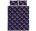 Zombie Eyeball Pattern Print Quilt Bed Set