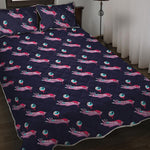 Zombie Eyeball Pattern Print Quilt Bed Set