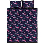 Zombie Eyeball Pattern Print Quilt Bed Set