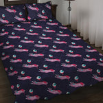 Zombie Eyeball Pattern Print Quilt Bed Set
