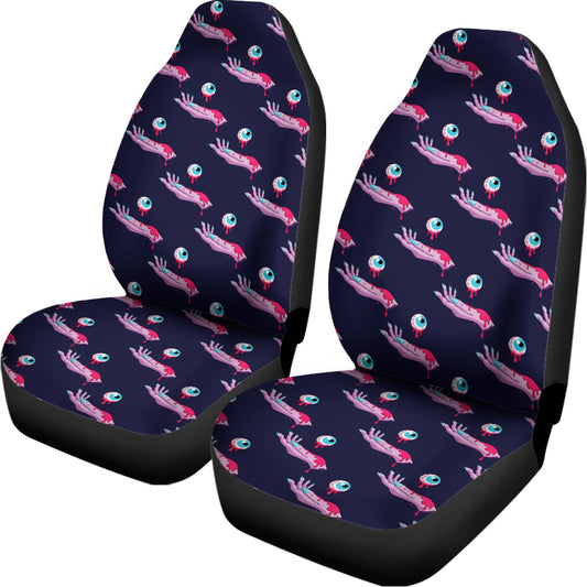 Zombie Eyeball Pattern Print Universal Fit Car Seat Covers