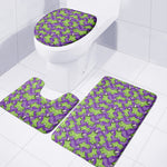 Zombie Foot Pattern Print 3 Piece Bath Mat Set