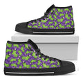 Zombie Foot Pattern Print Black High Top Sneakers