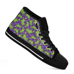 Zombie Foot Pattern Print Black High Top Shoes