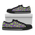 Zombie Foot Pattern Print Black Low Top Sneakers