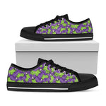 Zombie Foot Pattern Print Black Low Top Shoes