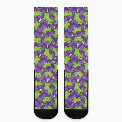 Zombie Foot Pattern Print Crew Socks