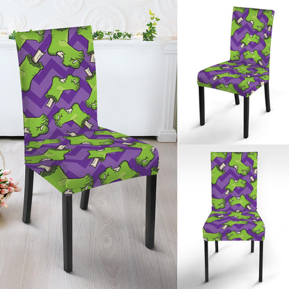 Zombie Foot Pattern Print Dining Chair Slipcover