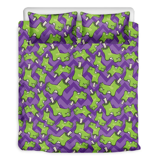 Zombie Foot Pattern Print Duvet Cover Bedding Set