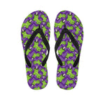 Zombie Foot Pattern Print Flip Flops
