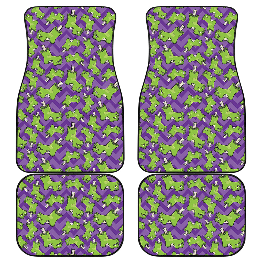Zombie Foot Pattern Print Front and Back Car Floor Mats