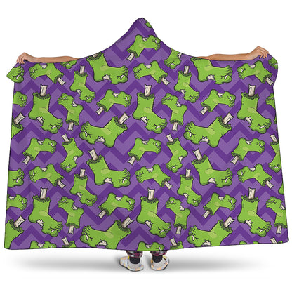 Zombie Foot Pattern Print Hooded Blanket