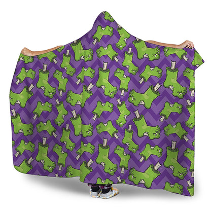 Zombie Foot Pattern Print Hooded Blanket