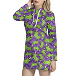 Zombie Foot Pattern Print Hoodie Dress