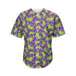 Zombie Foot Pattern Print Men's Baseball Jersey