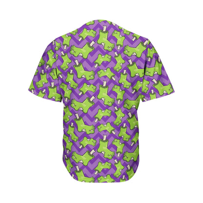 Zombie Foot Pattern Print Men's Baseball Jersey