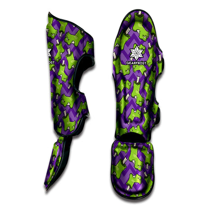 Zombie Foot Pattern Print Muay Thai Shin Guard