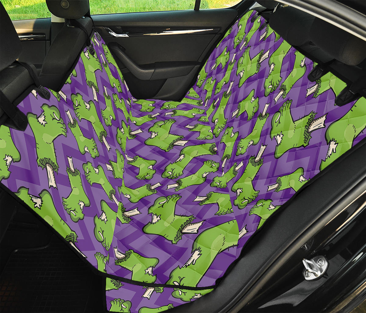 Zombie Foot Pattern Print Pet Car Back Seat Cover