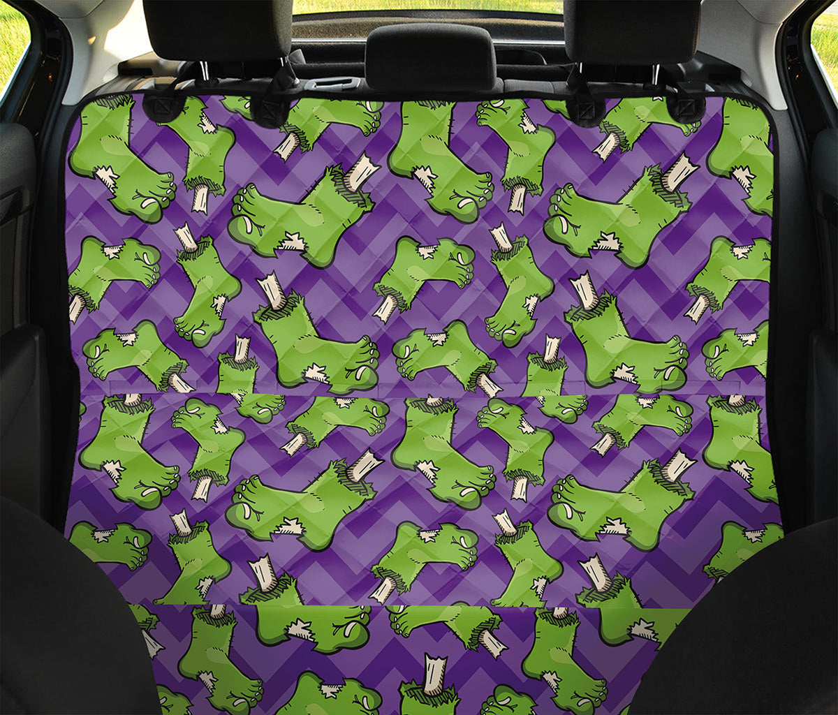 Zombie Foot Pattern Print Pet Car Back Seat Cover