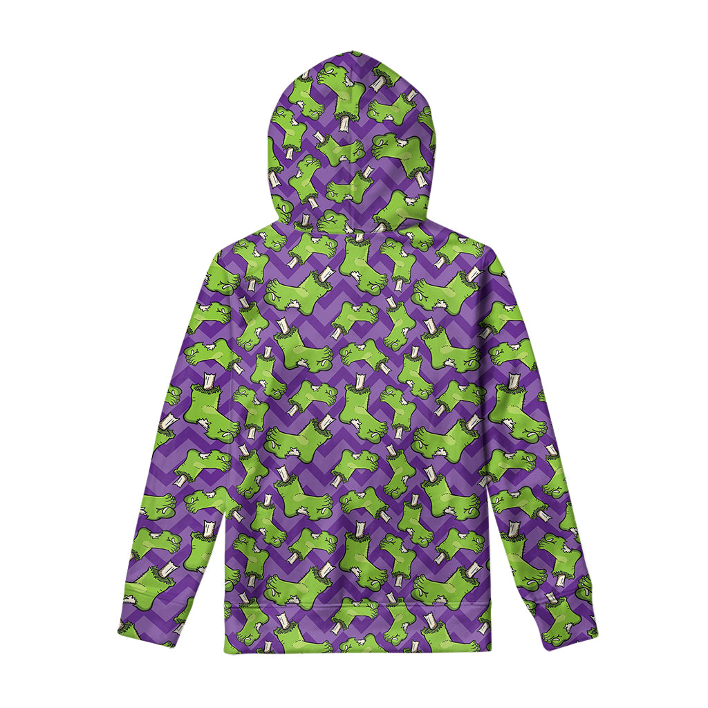 Zombie Foot Pattern Print Pullover Hoodie