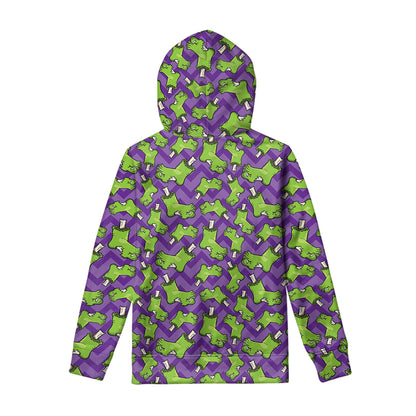 Zombie Foot Pattern Print Pullover Hoodie