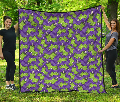 Zombie Foot Pattern Print Quilt
