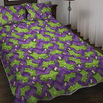 Zombie Foot Pattern Print Quilt Bed Set
