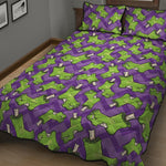 Zombie Foot Pattern Print Quilt Bed Set