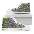 Zombie Foot Pattern Print White High Top Sneakers